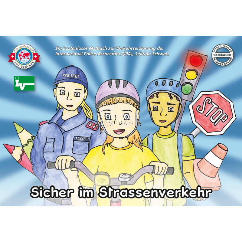 IPA Schweiz Malbuch für Kinder –Sicher im Strassenverkehr